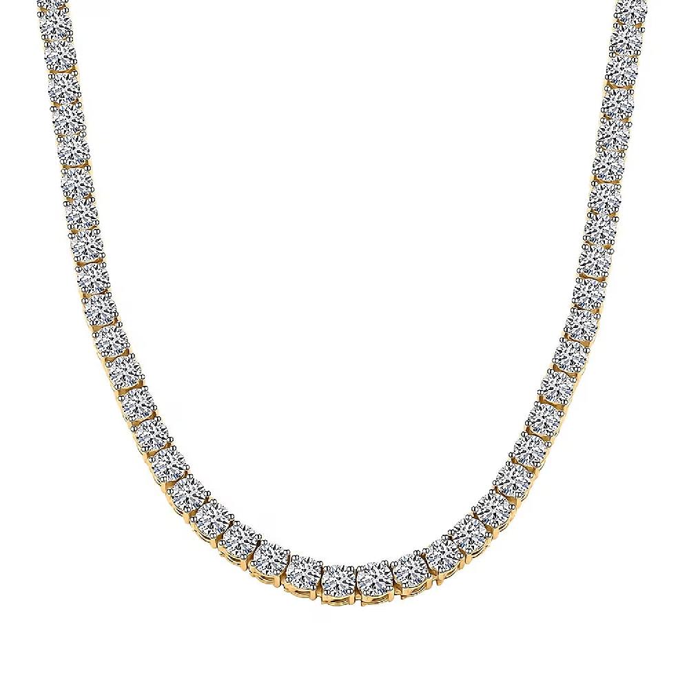 shop lc Luxuriant Lab Grown Diamond 20.00 ctw Necklace in 14K Yellow Gold 18.5 Inches 28.07 Grams