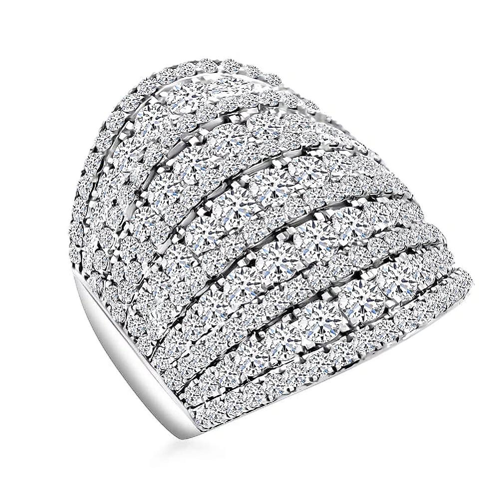 shop lc Luxuriant Lab Grown Diamond 4.00 ctw Ring in 10K White Gold 7.75 Grams