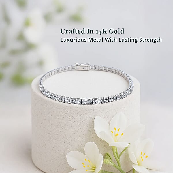 Shop Lc Luxuriant Lab Grown Diamond 5.00 Ctw Bracelet In 14K White Gold (7.00 In) 5.42 Grams