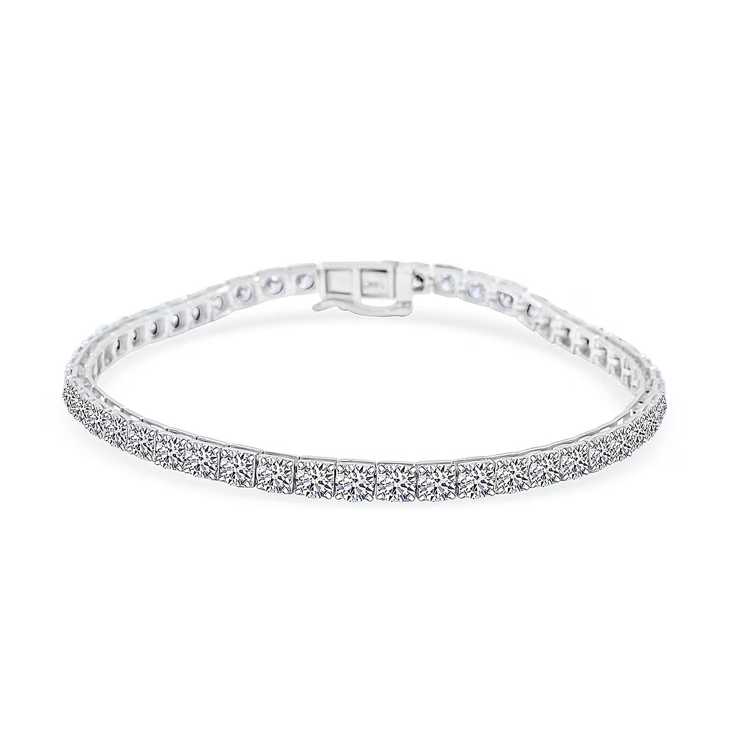 shop lc Luxuriant Lab Grown Diamond 7.00 ctw Bracelet in 14K White Gold (7.00 In) 6 Grams