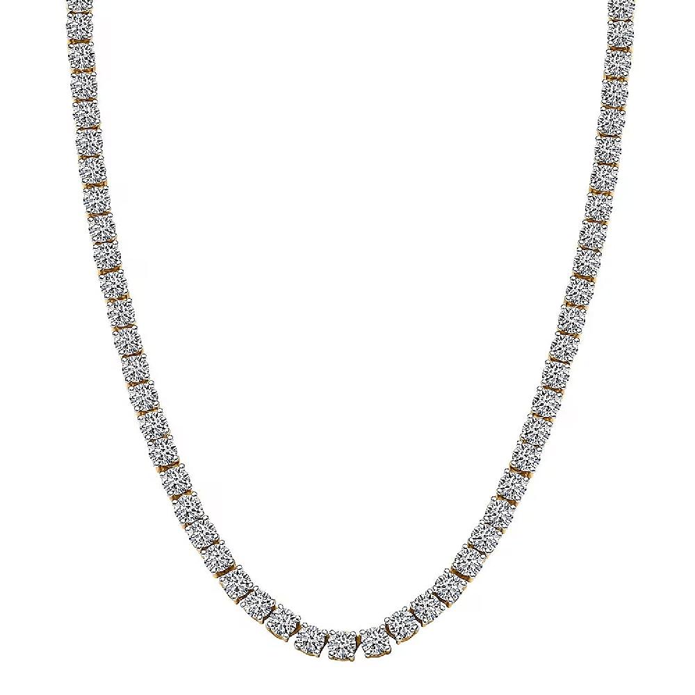shop lc Luxuriant Lab Grown Diamond 7.50 ctw Infinite Glow Necklace in 14K Yellow Gold 18 Inches 11.85 Grams