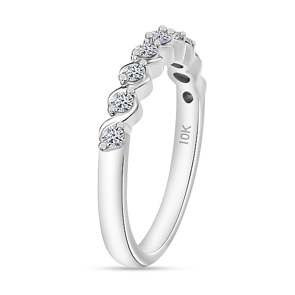 Shop Lc Luxuriant Lab Grown Diamond E-F VS 0.25 Ctw Band Ring In 10K White Gold (Del. In 10-12 Days)