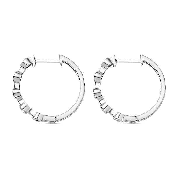 Shop Lc Luxuriant Lab Grown Diamond E-F VS 0.32 Ctw Hoop Earrings In 10K White Gold (Del. In 10-12 Days)