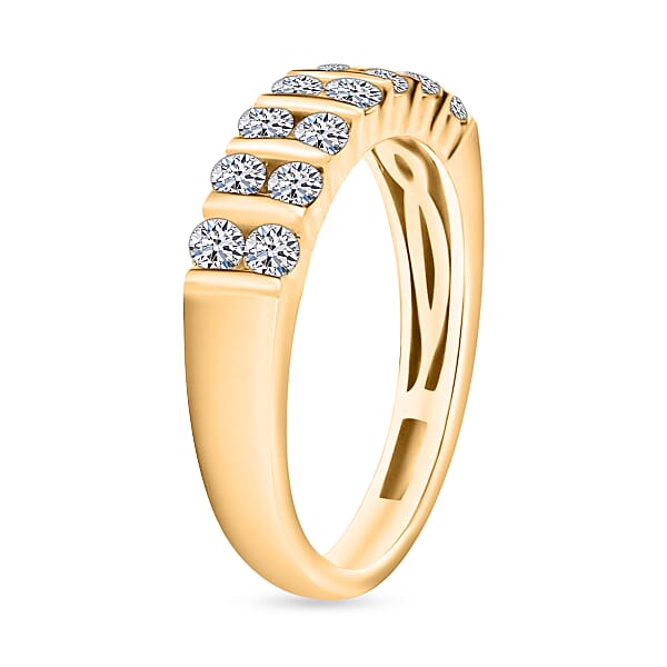 Shop Lc Luxuriant Lab Grown Diamond E-F VS 0.50 Ctw Band Ring In 14K Yellow Gold (Del. In 10-12 Days)