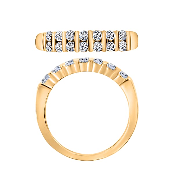 Shop Lc Luxuriant Lab Grown Diamond E-F VS 0.50 Ctw Band Ring In 14K Yellow Gold (Del. In 10-12 Days)