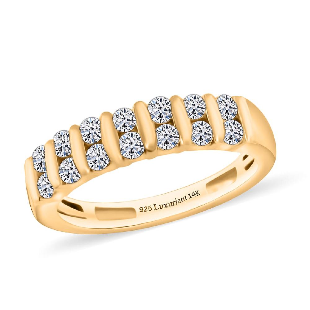 shop lc Luxuriant Lab Grown Diamond E-F VS 0.50 ctw Band Ring in 14K Yellow Gold (Del. in 10-12 Days)