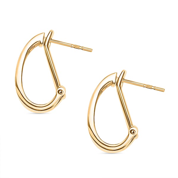 Shop Lc Luxuriant Lab Grown Diamond E-F VS 0.50 Ctw Latch Back Earrings In 18K Vermeil Yellow Gold Over Sterling Silver