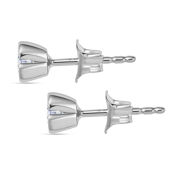 Shop Lc Luxuriant Lab Grown Diamond E-F VS 0.50 Ctw Solitaire Stud Earrings In 10K White Gold (Del. In 10-12 Days)