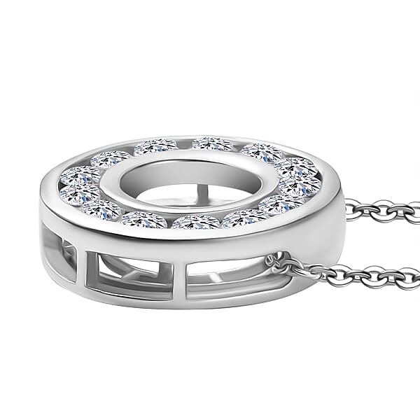 Shop Lc Luxuriant Lab Grown Diamond E-F VS 1.00 Ctw Pendant Necklace 20 Inches In Rhodium Over Sterling Silver (Del. In 10-12 Days)