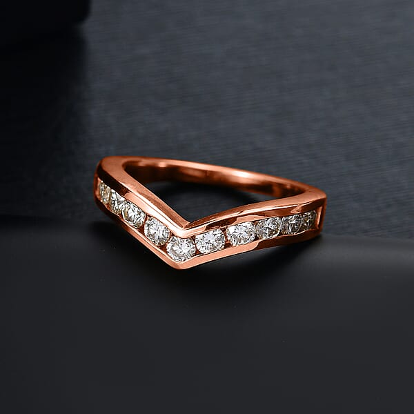 Shop Lc Luxuriant Lab Grown Diamond E-F VS 1.00 Ctw Ring In 18K Vermeil Rose Gold Over Sterling Silver (Del. In 10-12 Days)