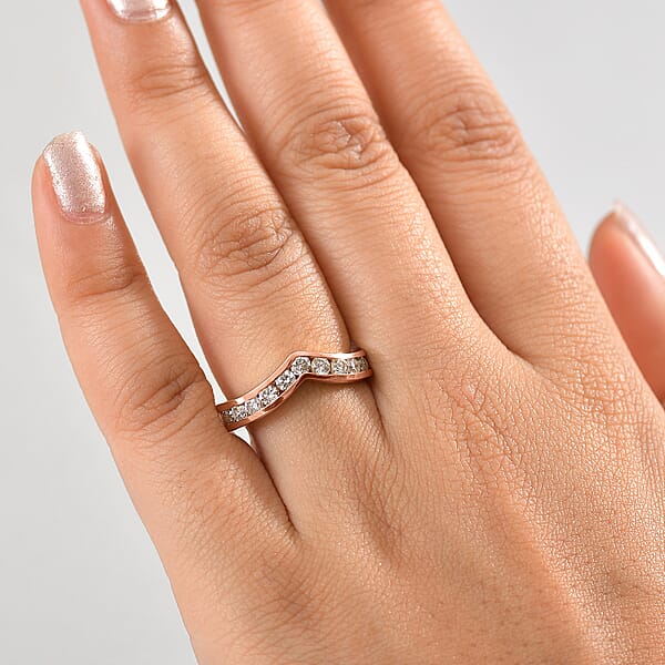 Shop Lc Luxuriant Lab Grown Diamond E-F VS 1.00 Ctw Ring In 18K Vermeil Rose Gold Over Sterling Silver (Del. In 10-12 Days)