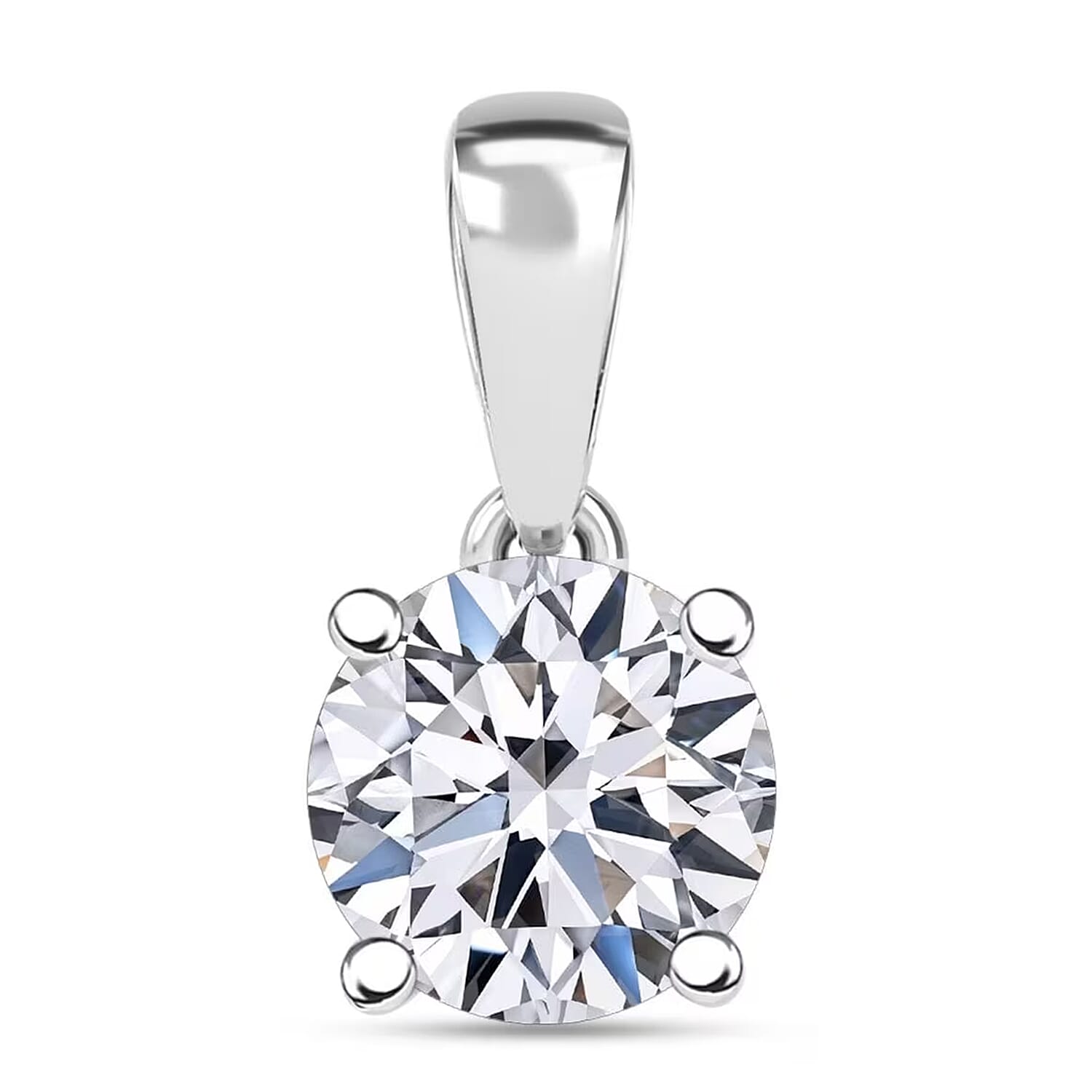 shop lc Luxuriant Lab Grown Diamond E-F VS 1.00 ctw Solitaire Pendant without Chain in 10K White Gold (Del. in 10-12 Days)