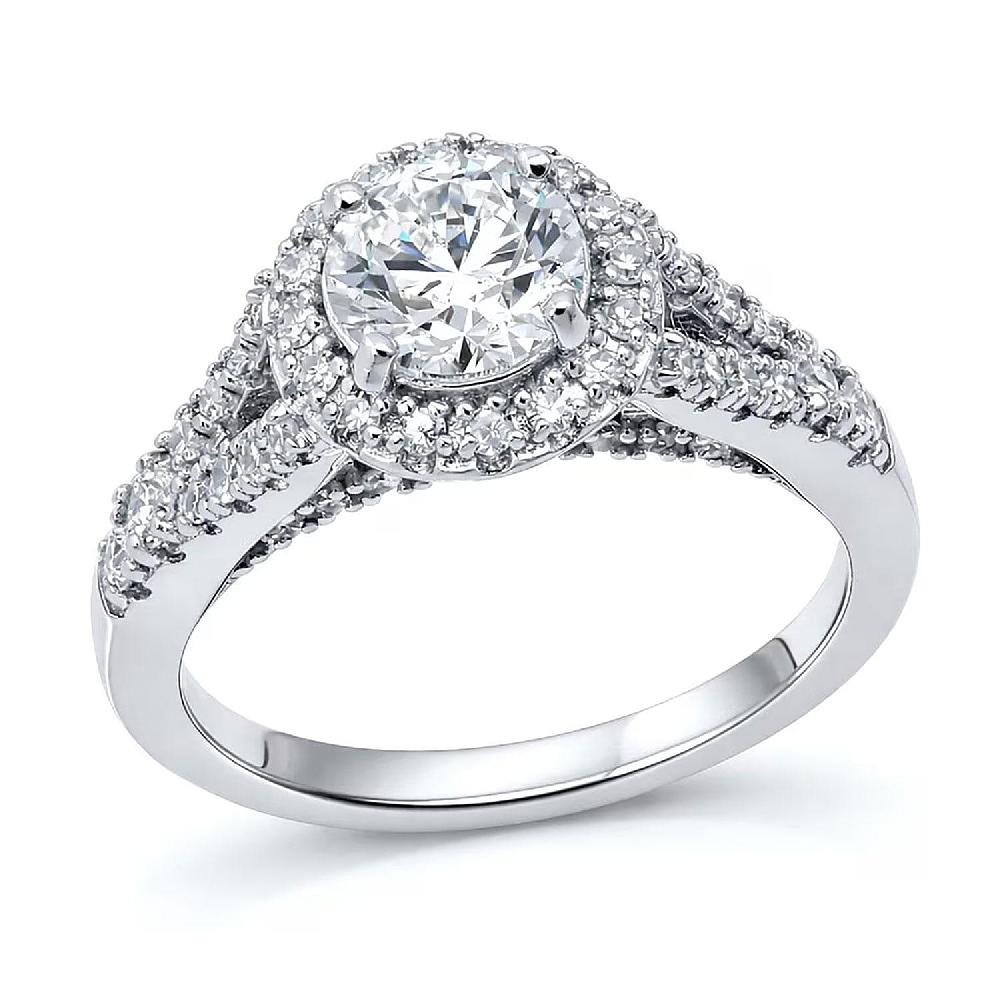 shop lc Luxuriant Lab Grown Diamond E-F VS 1.50 ctw Ring in Rhodium Over Sterling Silver