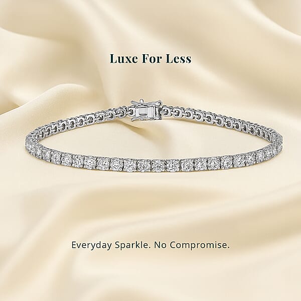Shop Lc Luxuriant Lab Grown Diamond E-F VS 10.00 Ctw Tennis Bracelet In 14K White Gold (6.50 In) (Del. In 10-12 Days)