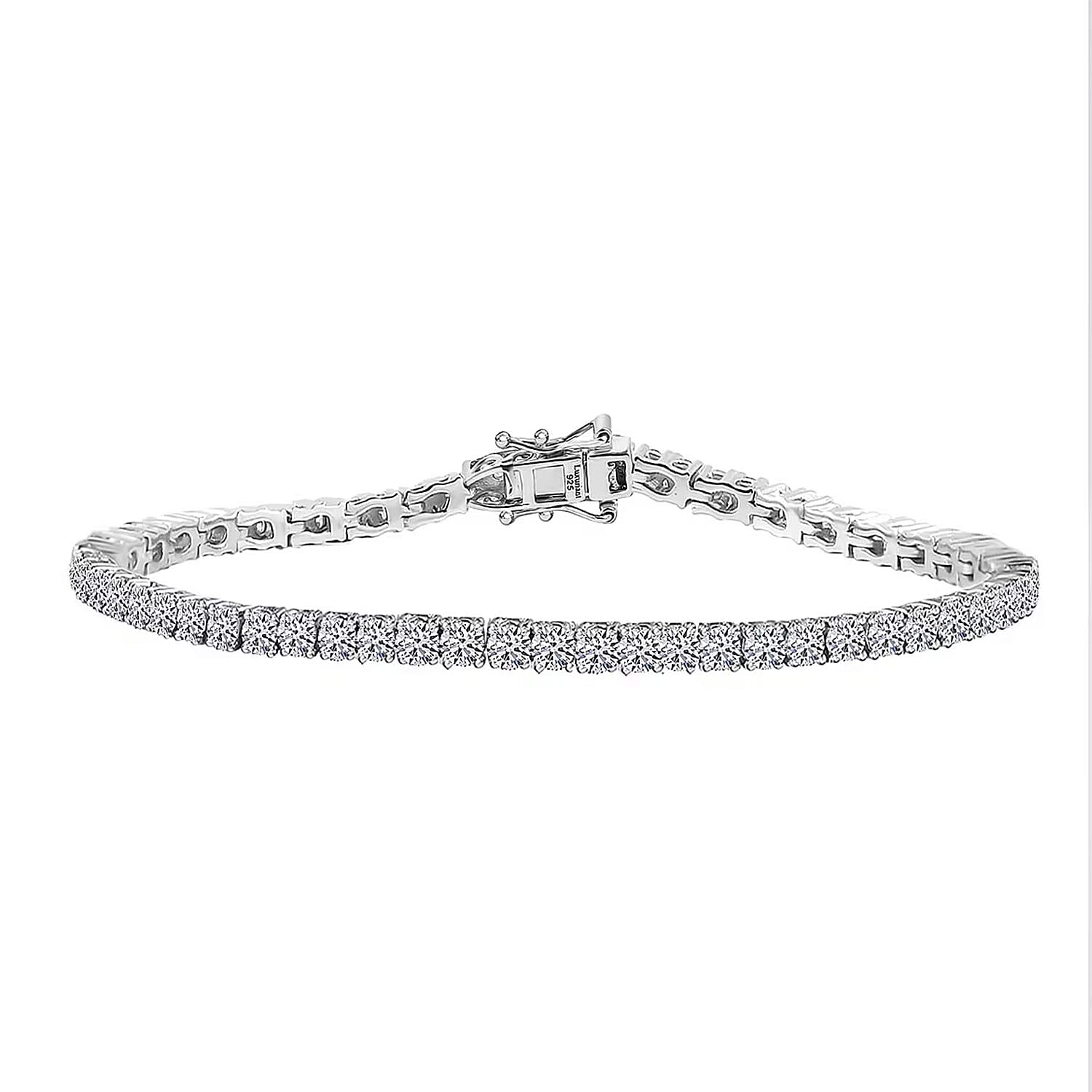 shop lc Luxuriant Lab Grown Diamond E-F VS 2.50 ctw Tennis Bracelet in Rhodium Over Sterling Silver (6.50 In)