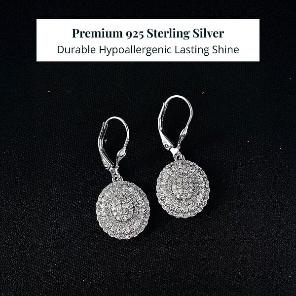 Shop Lc Luxuriant Lab Grown Diamond Earrings In Rhodium Over Sterling Silver 1.00 Ctw