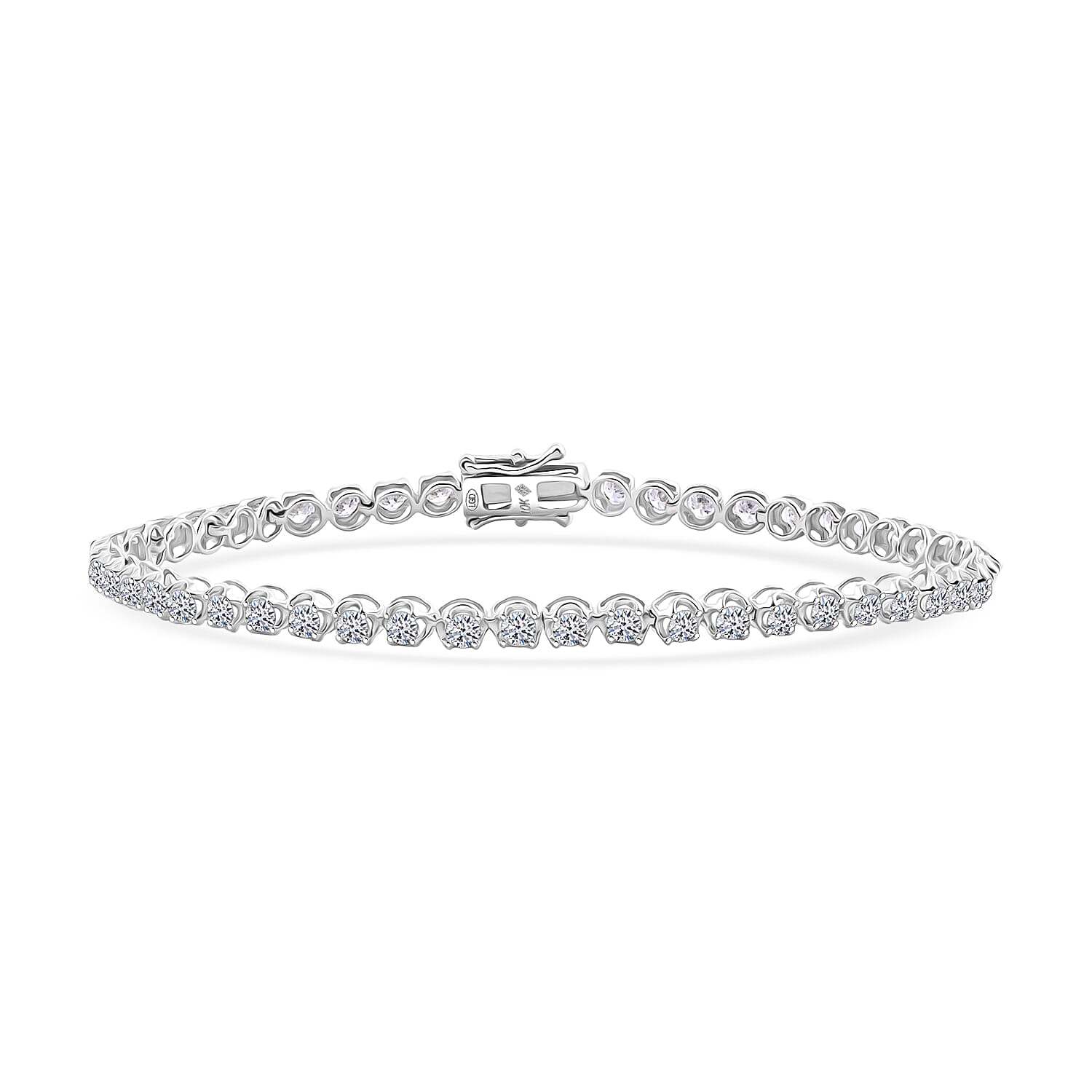 shop lc Luxuriant Lab Grown Diamond F VS 3.00 ctw Bracelet in 10K White Gold (7.00 In) 4 Grams