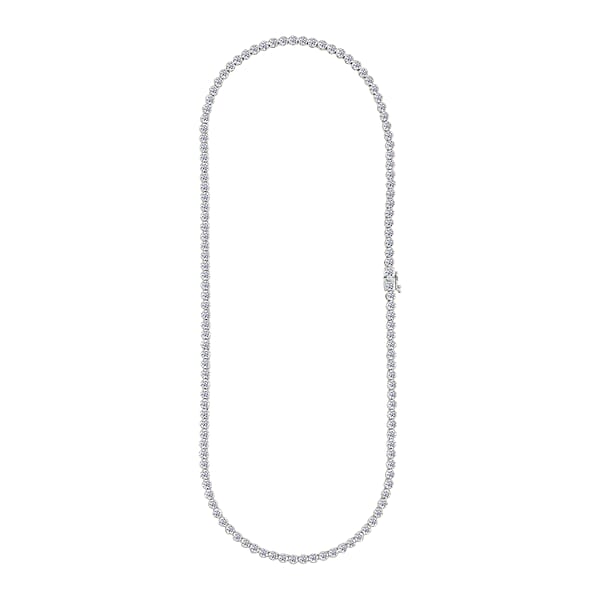 Shop Lc Luxuriant Lab Grown Diamond F VS1 10.35 Ctw Necklace In Sterling Silver 18 Inches