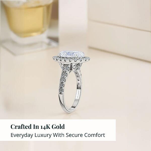 Shop Lc Luxuriant Lab Grown Diamond (F - VS2) Ring In 14K White Gold 4.75 Ctw