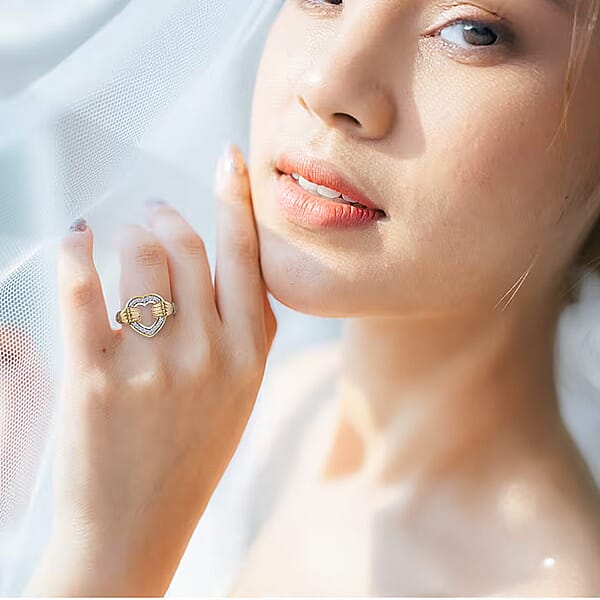 Shop Lc Luxuriant Lab Grown Diamond G-H SI 0.20 Ctw Ring In 18K Vermeil Yellow Gold Over Sterling Silver