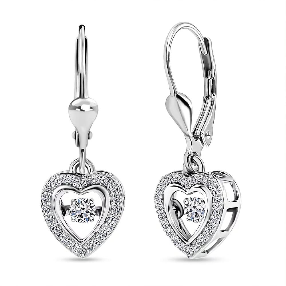 shop lc Luxuriant Lab Grown Diamond G-H SI 0.40 ctw Earrings in Rhodium Over Sterling Silver