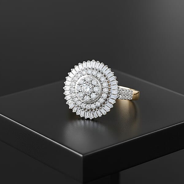 Shop Lc Luxuriant Lab Grown Diamond G-H SI 1.00 Ctw Ring In 18K Vermeil Yellow Gold Over Sterling Silver