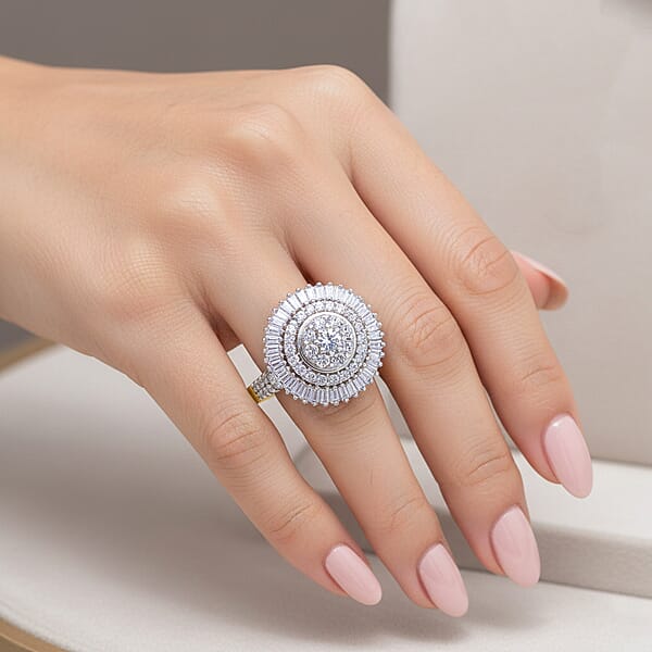 Shop Lc Luxuriant Lab Grown Diamond G-H SI 1.00 Ctw Ring In 18K Vermeil Yellow Gold Over Sterling Silver