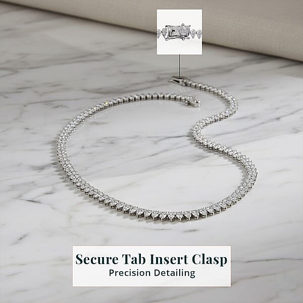 Shop Lc Luxuriant Lab Grown Diamond G-H SI 5.00 Ctw Necklace In Platinum Over Sterling Silver 18 Inches