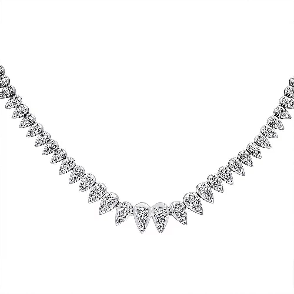 shop lc Luxuriant Lab Grown Diamond G-H SI 5.00 ctw Necklace in Platinum Over Sterling Silver 18 Inches