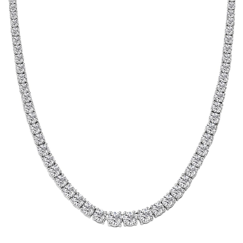 shop lc Luxuriant Lab Grown Diamond G-H SI 7.60 ctw Eternal Spark Necklace in Sterling Silver 18 Inches