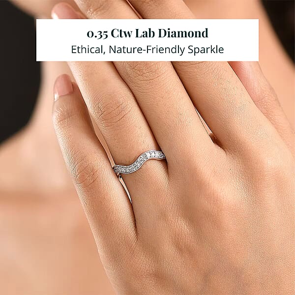 Shop Lc Luxuriant Lab Grown Diamond (G-H SI) Ring In Rhodium Over Sterling Silver 0.35 Ctw