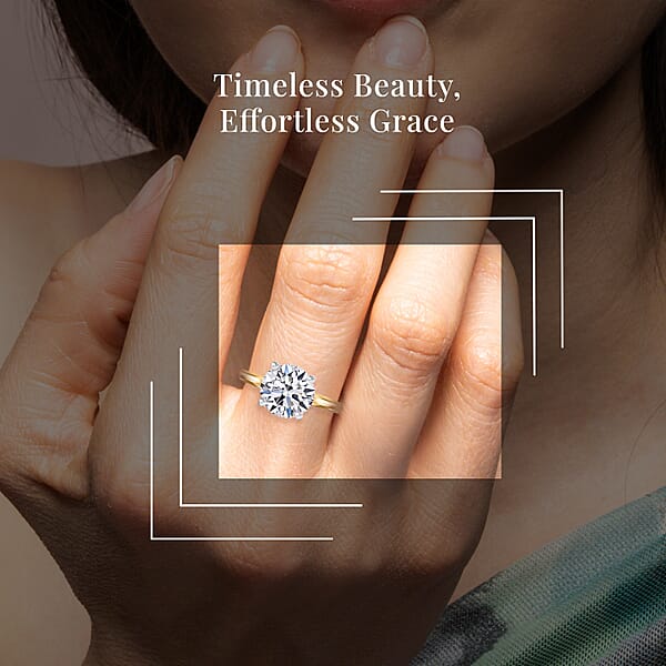 Shop Lc Luxuriant Lab Grown Diamond (G-H SI) Ring In Vermeil YG Over Sterling Silver 1.50 Ctw