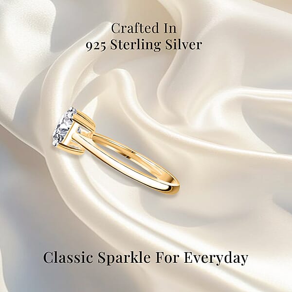 Shop Lc Luxuriant Lab Grown Diamond (G-H SI) Ring In Vermeil YG Over Sterling Silver 1.50 Ctw