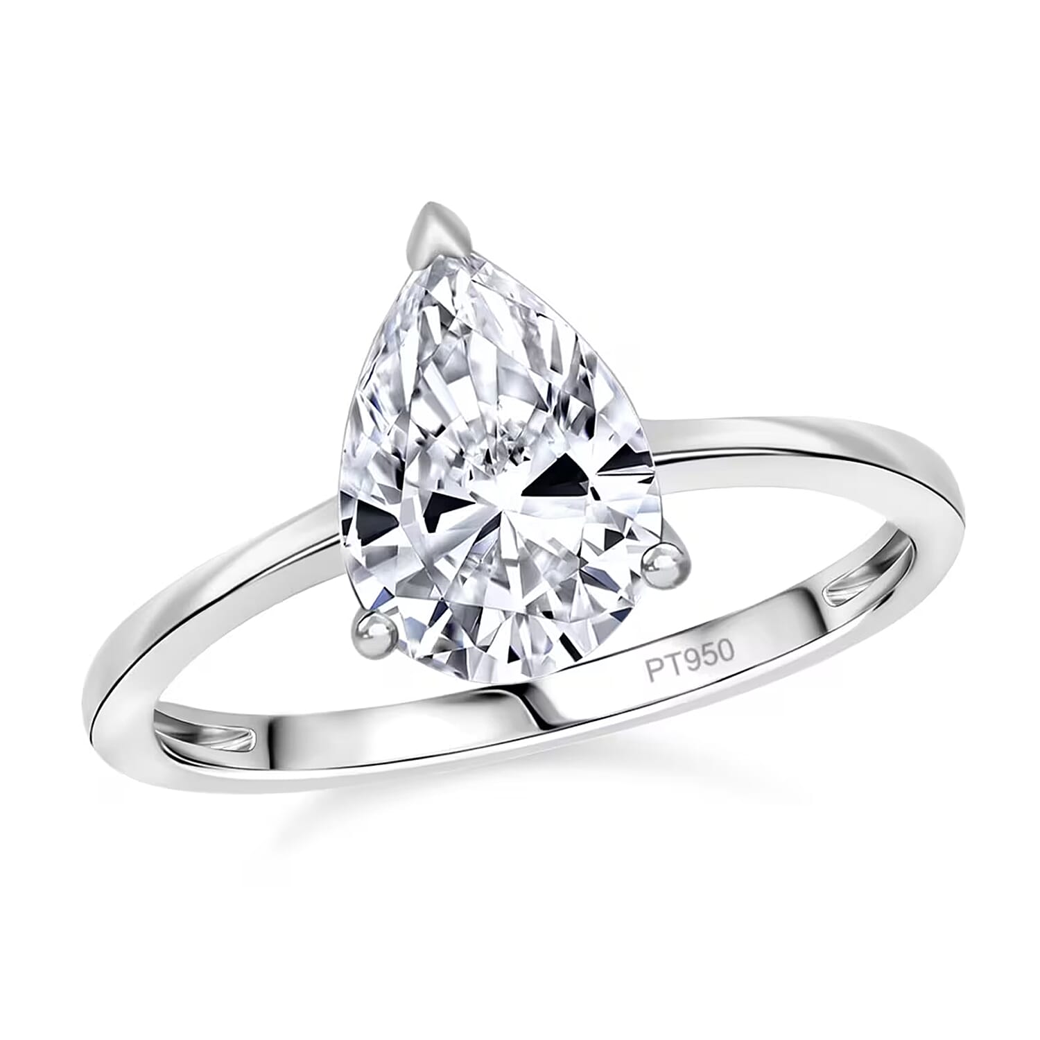 shop lc Luxuriant Lab Grown Diamond G-H VS 2.00 ctw Solitaire Ring in 950 Platinum
