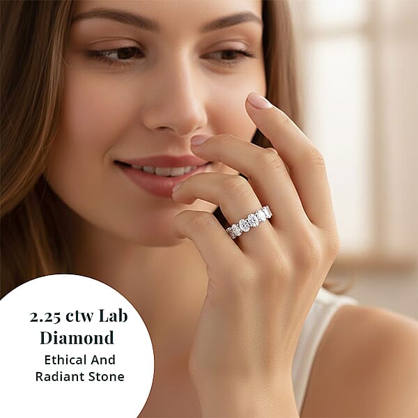 Shop Lc Luxuriant Lab Grown Diamond G-H VS 2.25 Ctw Ring In Sterling Silver