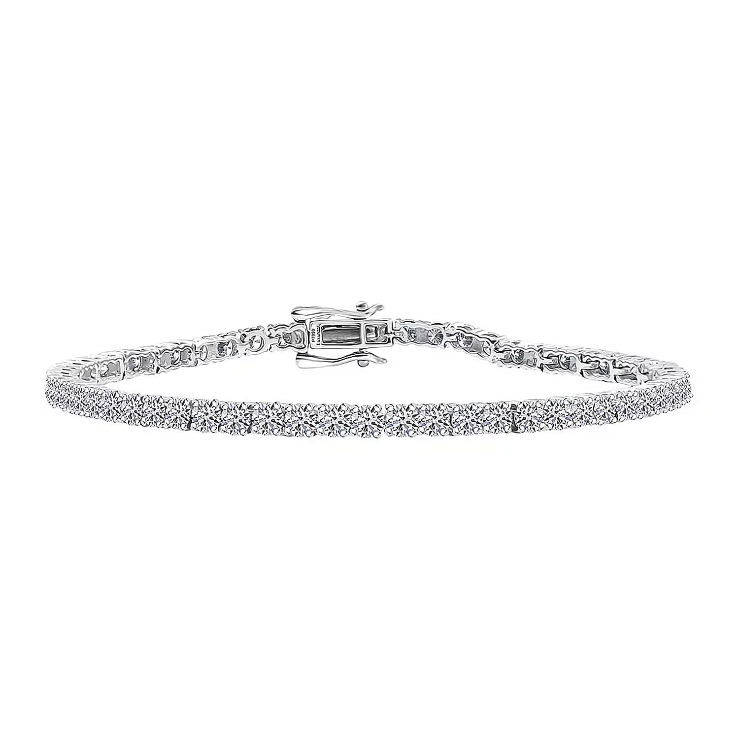 shop lc Luxuriant Lab Grown Diamond G-H VS 5.00 ctw Bracelet in 950 Platinum (7.25 In)