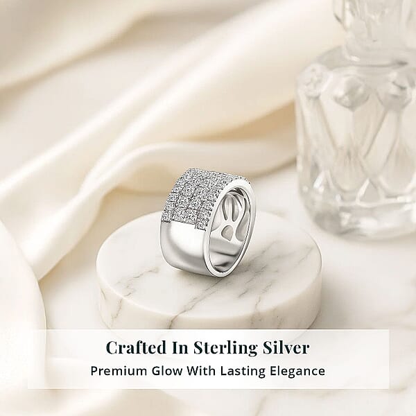 Shop Lc Luxuriant Lab Grown Diamond (G-H VS) Ring In Sterling Silver 2.15 Ctw