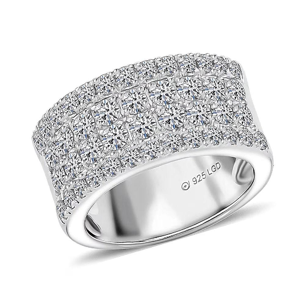 shop lc Luxuriant Lab Grown Diamond (G-H VS) Ring in Sterling Silver 2.15 ctw