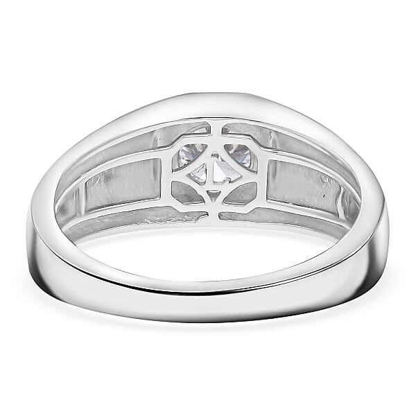 Shop Lc Luxuriant Lab Grown Diamond G SI 1.00 Ctw Men's Ring In Rhodium Over Sterling Silver (Del. In 12-15 Days)