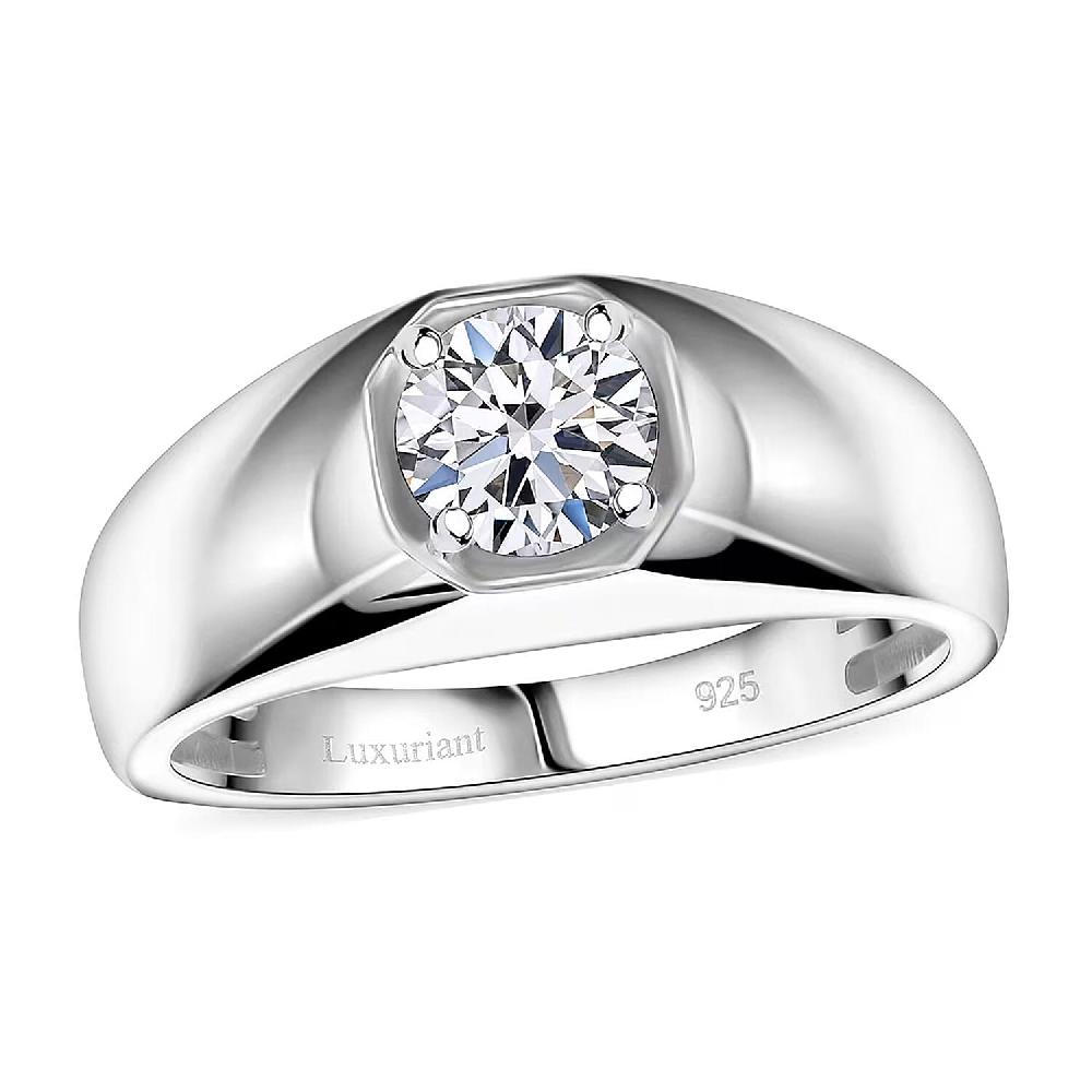 shop lc Luxuriant Lab Grown Diamond G SI 1.00 ctw Men's Ring in Rhodium Over Sterling Silver (Del. in 12-15 Days) shop lc Luxuriant Lab Grown Diamond G SI 1.00 ctw Men's Ring in Rhodium Over Sterling Silver (Del. in 12-15 Days)