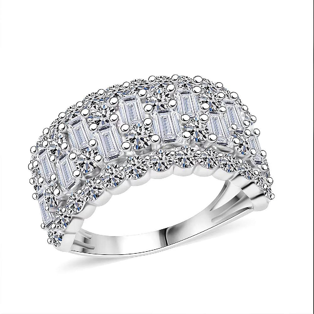 shop lc Luxuriant Lab Grown Diamond G SI 3.00 ctw Ring in Sterling Silver