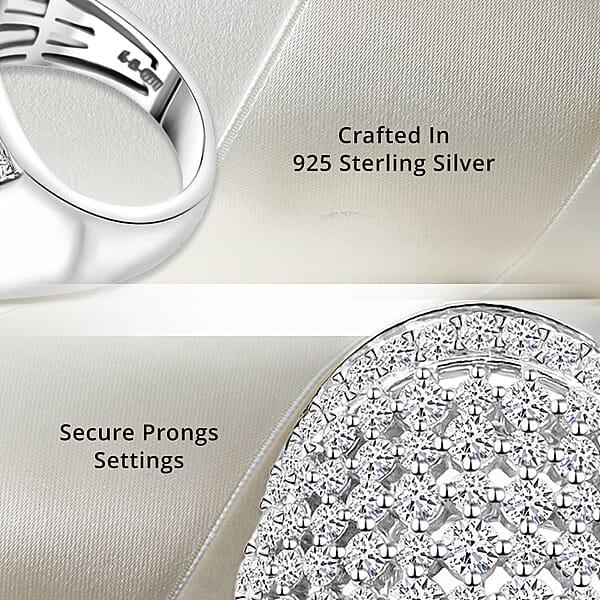 Shop Lc Luxuriant Lab Grown Diamond G SI 3.25 Ctw Ring In Sterling Silver