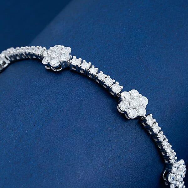 Shop Lc Luxuriant Lab Grown Diamond G SI 6.00 Ctw Bracelet In Sterling Silve (7.50 In)