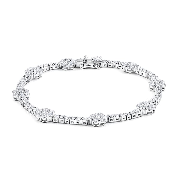 Shop Lc Luxuriant Lab Grown Diamond G SI 6.00 Ctw Bracelet In Sterling Silve (7.50 In)