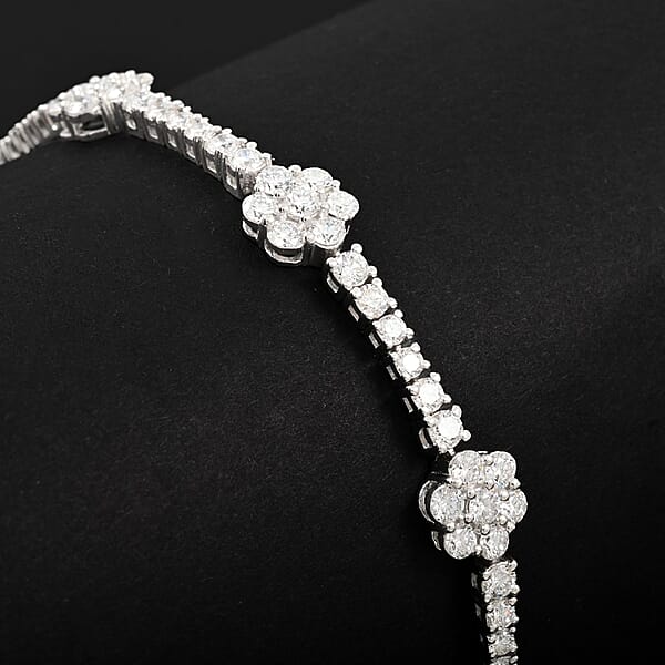 Shop Lc Luxuriant Lab Grown Diamond G SI 6.00 Ctw Bracelet In Sterling Silver (7.25 In)
