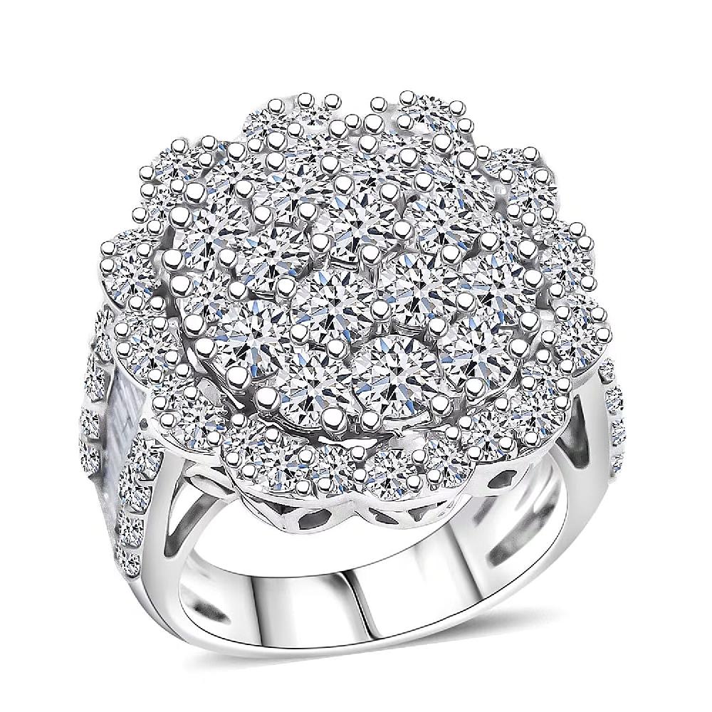 shop lc Luxuriant Lab Grown Diamond G SI 6.10 ctw Celestial Star Ring Sterling Silver