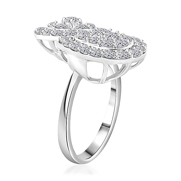 Shop Lc Luxuriant Lab Grown Diamond G SI1 1.90 Ctw Ring In Sterling Silver