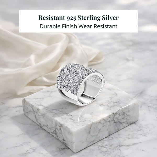 Shop Lc Luxuriant Lab Grown Diamond (G SI1) Band Ring In Sterling Silver 5.00 Ctw