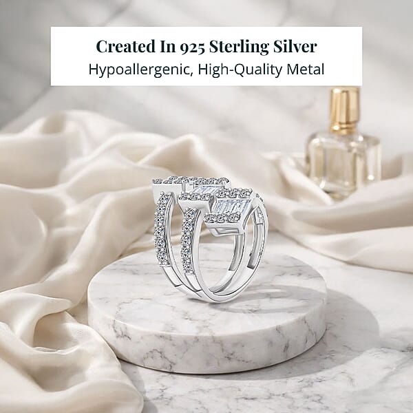 Shop Lc Luxuriant Lab Grown Diamond (G SI1) Ring In Sterling Silver 2.60 Ctw