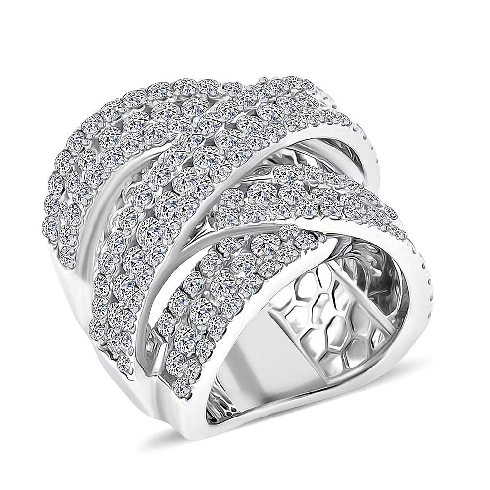 shop lc Luxuriant Lab Grown Diamond (G SI1) Ring in Sterling Silver 8.15 ctw